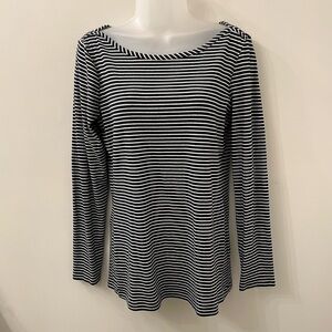 Banana Republic Women’s Long Sleeve Striped Timeless Tee with Boatneck